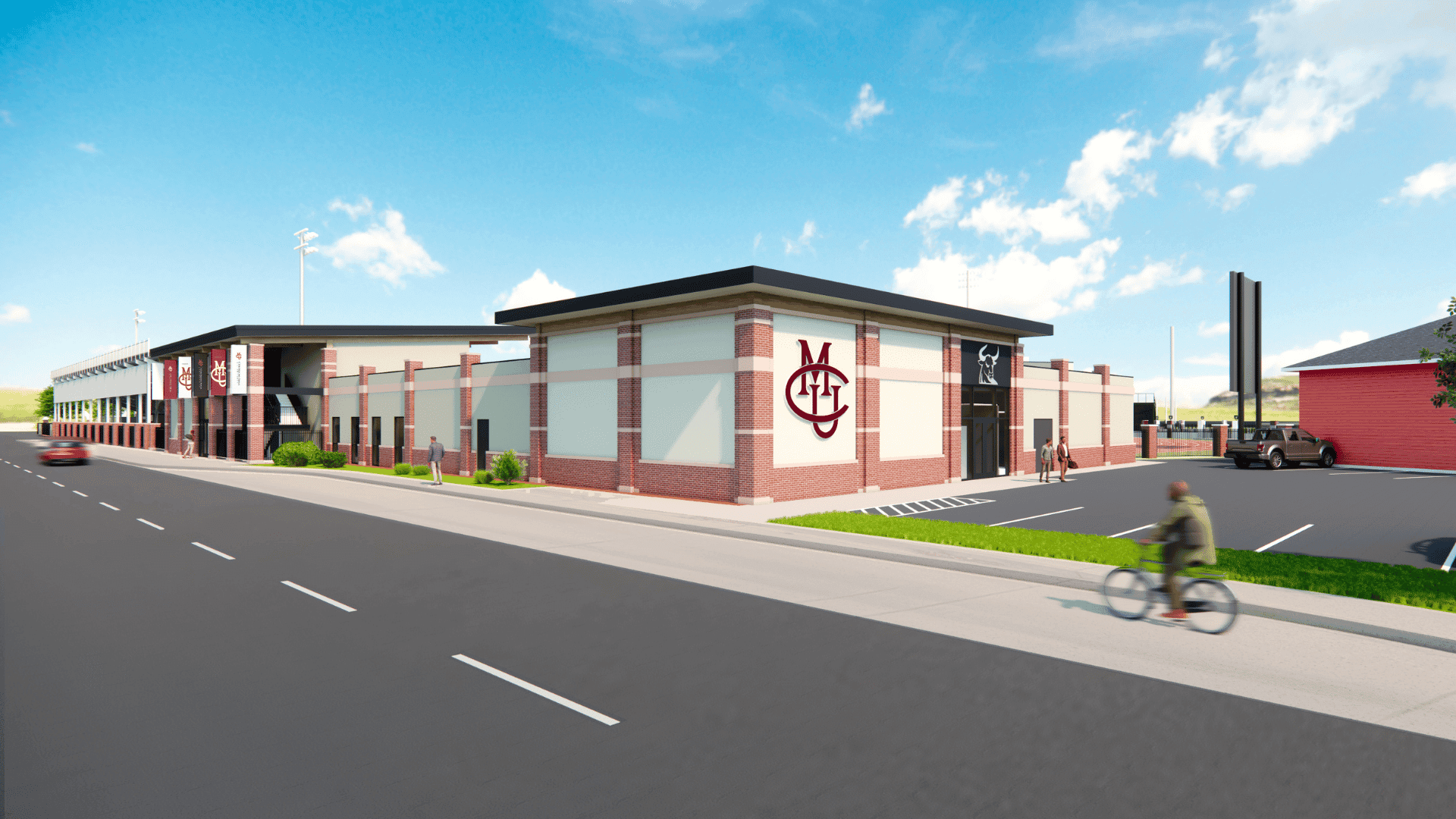 CMU Football Facility from 12th.