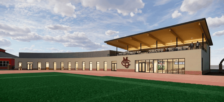 CMU Football Facility from 12th.